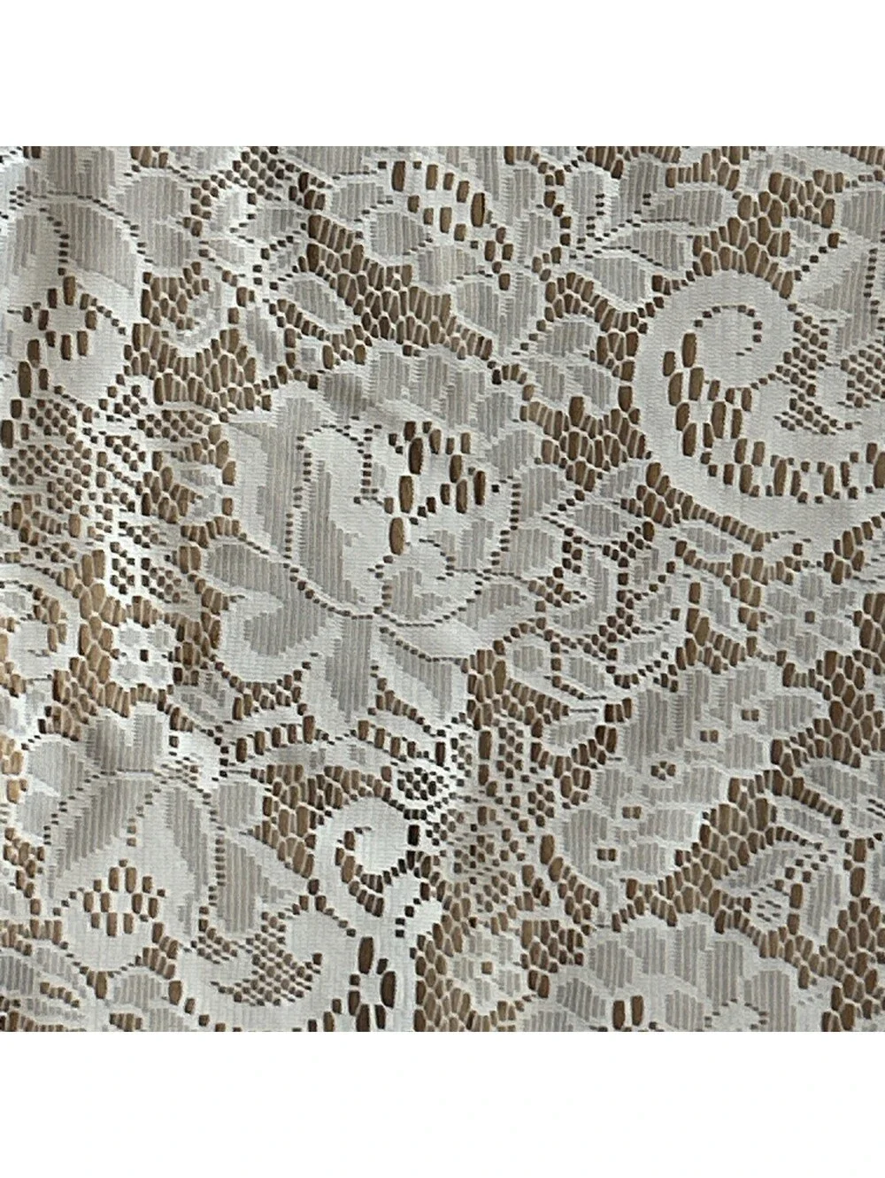 Vintage Ivory 3 Piece Lace Curtains 59